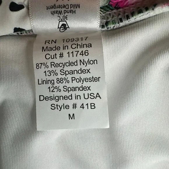 Sunsets tropical print bathing suit bottoms women’s size  M; top 34E/32f/30g - Picture 8 of 13
